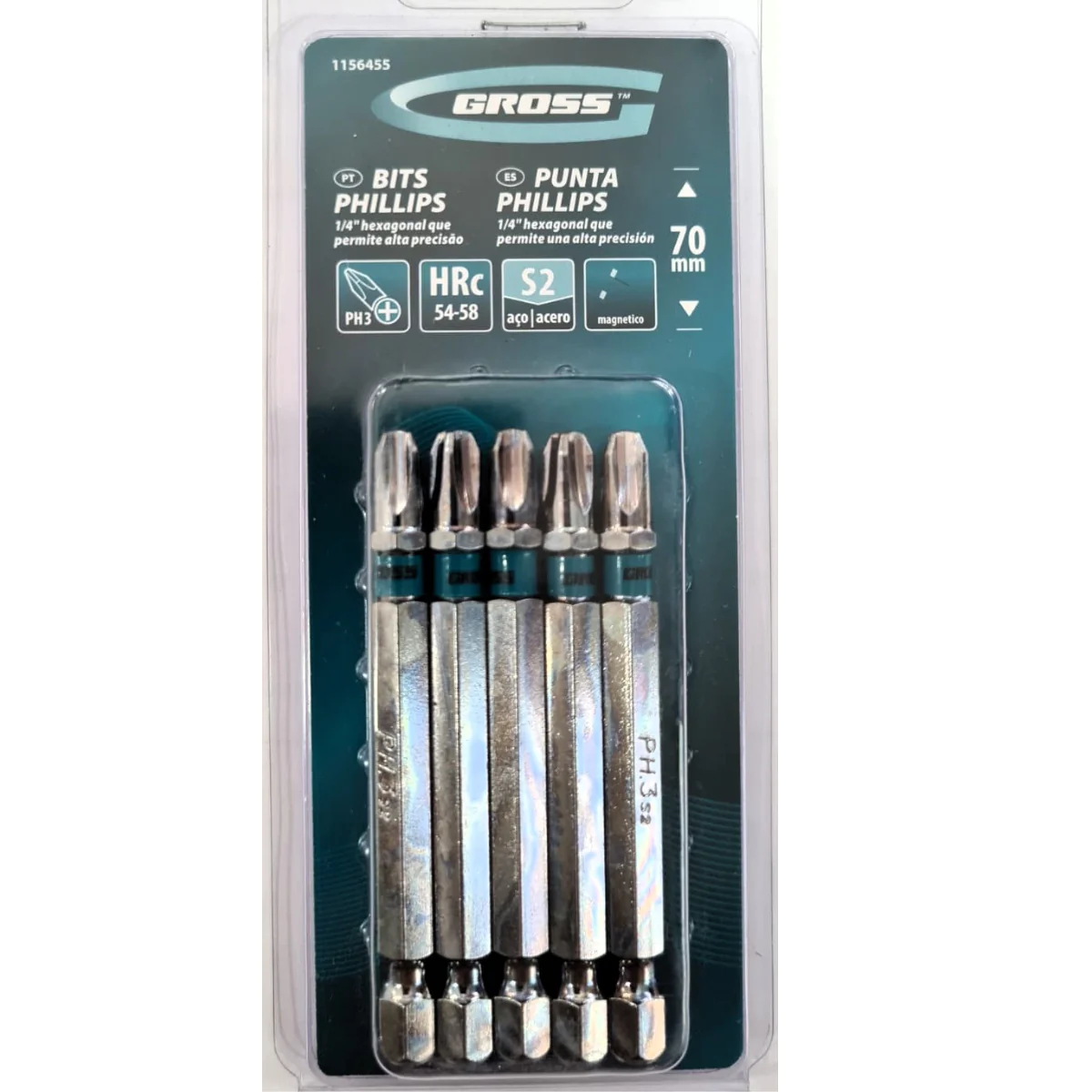 Bits Phillips 1 4 70mm Ponta 3 Ph3 5 Peças TW013