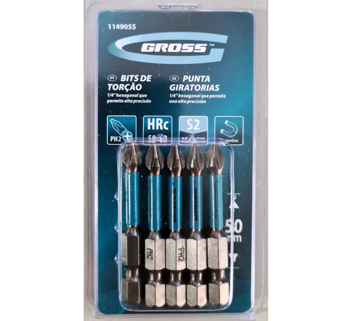 Bits de Torção Ph2 50mm P Ferramentas de Impacto 5 Peças TW011-2